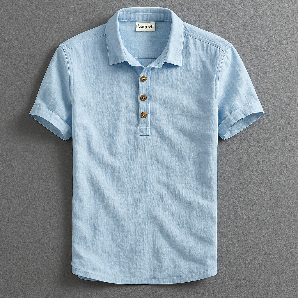 Sorrento · NW LN-08 — short-sleeve linen-blend shirt