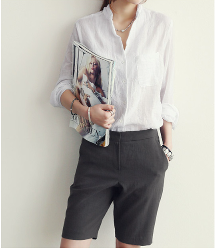 Jamieson · NW SH-38 — Relaxed Cotton-Linen Long-Sleeve Shirt
