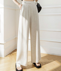 Milanesia · NW TP-30 — High-Waisted Linen-Blend Trouser