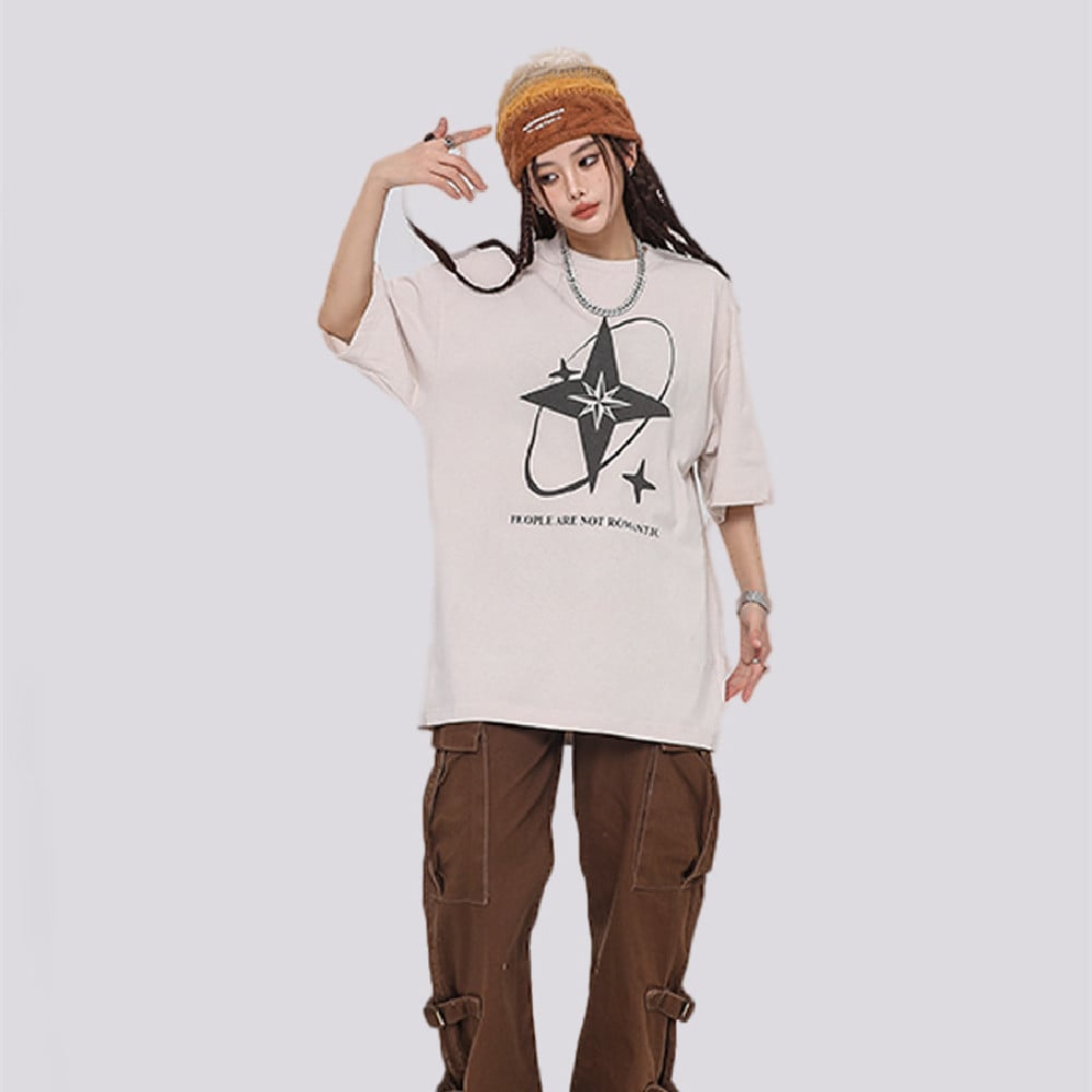 Whisky · NW KT-07 — Men's Loose Round-Neck Cotton Tee