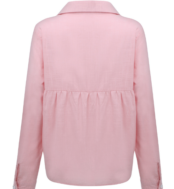 Ocean Grove · NW SH-52 — Loose Linen-Blend Long-Sleeve Shirt