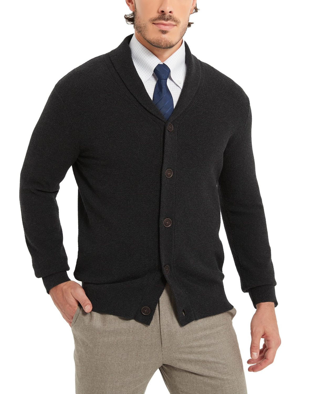 Slate · NW CW-C16 — cotton shawl cardigan
