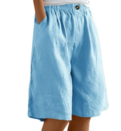 Woodside · NW TP-40 — Cropped Cotton-Linen Short