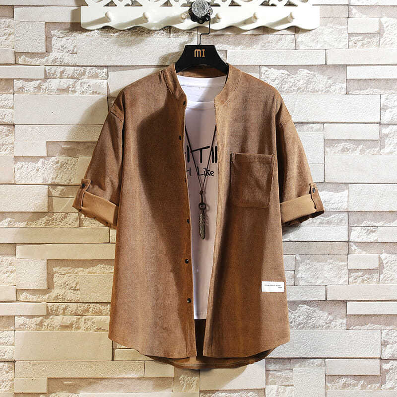 Grey River · NW SH-35 — Corduroy Overshirt with Patch Pockets
