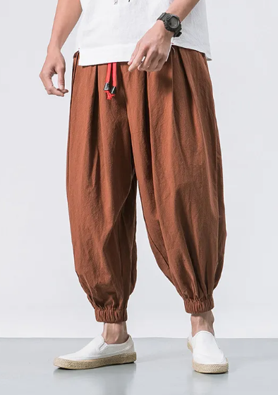 Shellback · NW TP-48 — Loose Wide-Leg Cotton-Linen Trouser