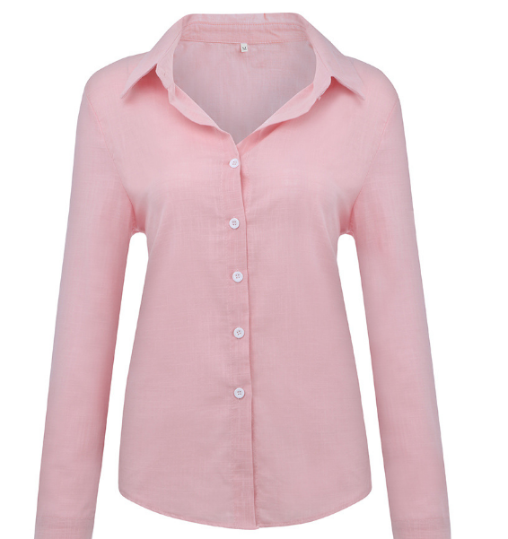 Ocean Grove · NW SH-52 — Loose Linen-Blend Long-Sleeve Shirt